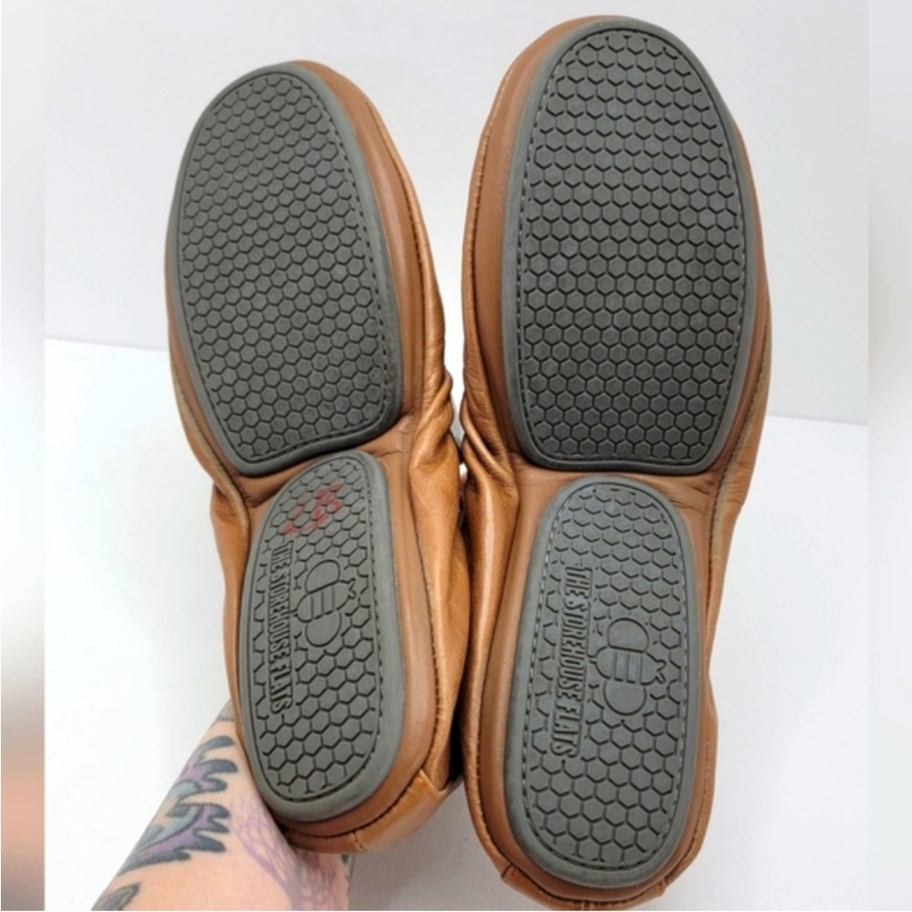 The Storehouse | tan brown leather ballet flat shoes | WMS 10